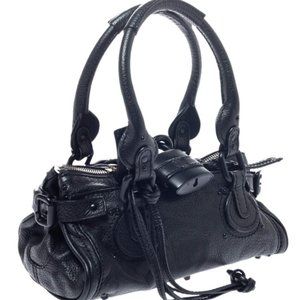Chloe Leather SoBlack Paddington Mini Shoulder Bag